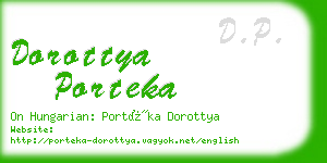 dorottya porteka business card